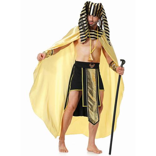 WISH新款万圣节成人男士埃及法老角色扮演服cosplay舞台服装代发
