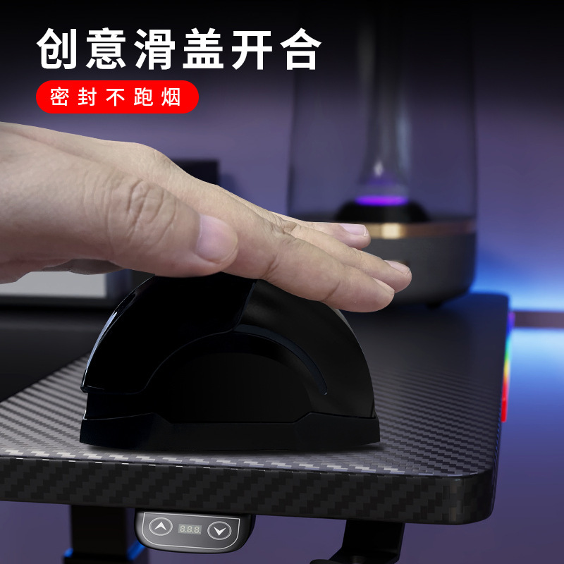 車用灰皿、車用高級灰皿アーティファクト、新しいインナー飛散防止パーソナライズ灰皿、ドアLEDクリエイティブ飛散防止|undefined