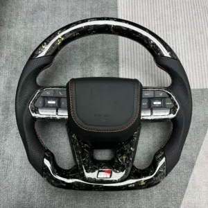 Customized carbon fiber steering wheels for cross-border foreign trade, suitable for modification and processing of steering wheels for all Toyota LC300 series vehicles