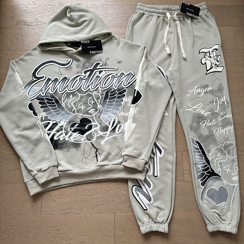 2026 nueva marca de tendencia de comercio exterior transfronterizo MIXEDMOTION camiseta de algodón de manga larga lavado con agua hace viejas calles sueltas