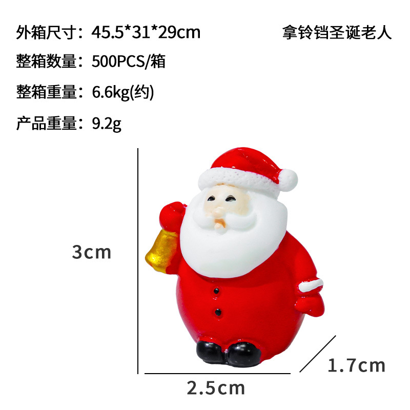 Nueva Navidad ancianos micro paisaje decoración muñeco de nieve decoración accesorios resina pequeños adornos acuario paisaje