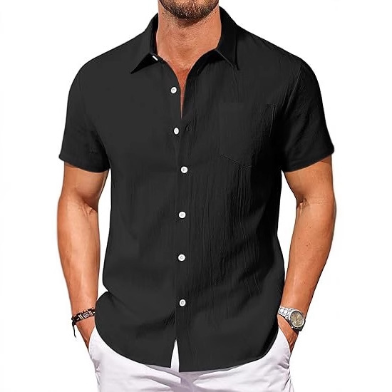 solid comfortable summer breathable light and thin shirt