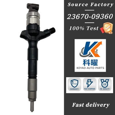 In-stock 23670-09360 common rail injector assembly, diesel electric fuel injector, high-pressure fuel injection
