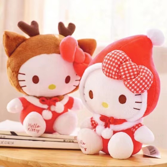 Genuino regalo de Navidad Hello Kitty muñeca de peluche KT Hello Kitty juguete muñeca regalo