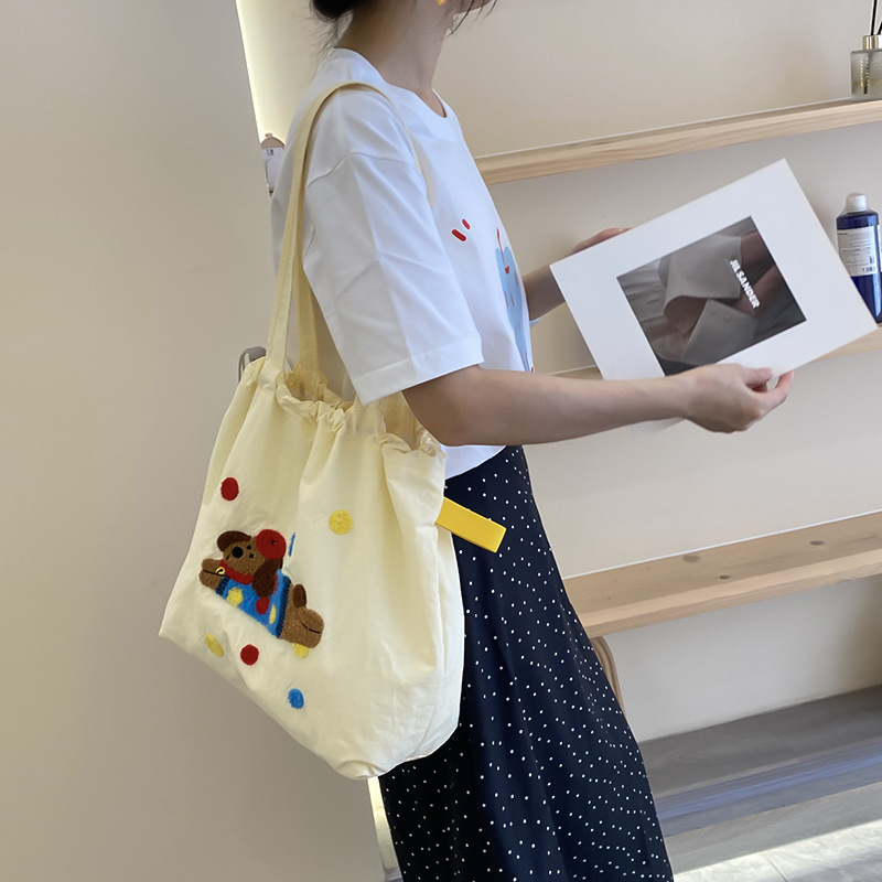 웨이브 포인트 강아지 서랍 가방