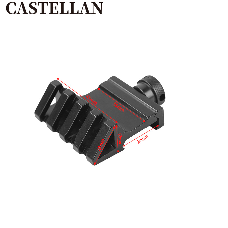 45-Grad-Neigungshalterung Jinming 9 Lehui untere Versorgungsschiene SCAR seitliche Führungsschiene 45-Grad-Neigungshalterung Taschenlampenmodifikation_voghion.com