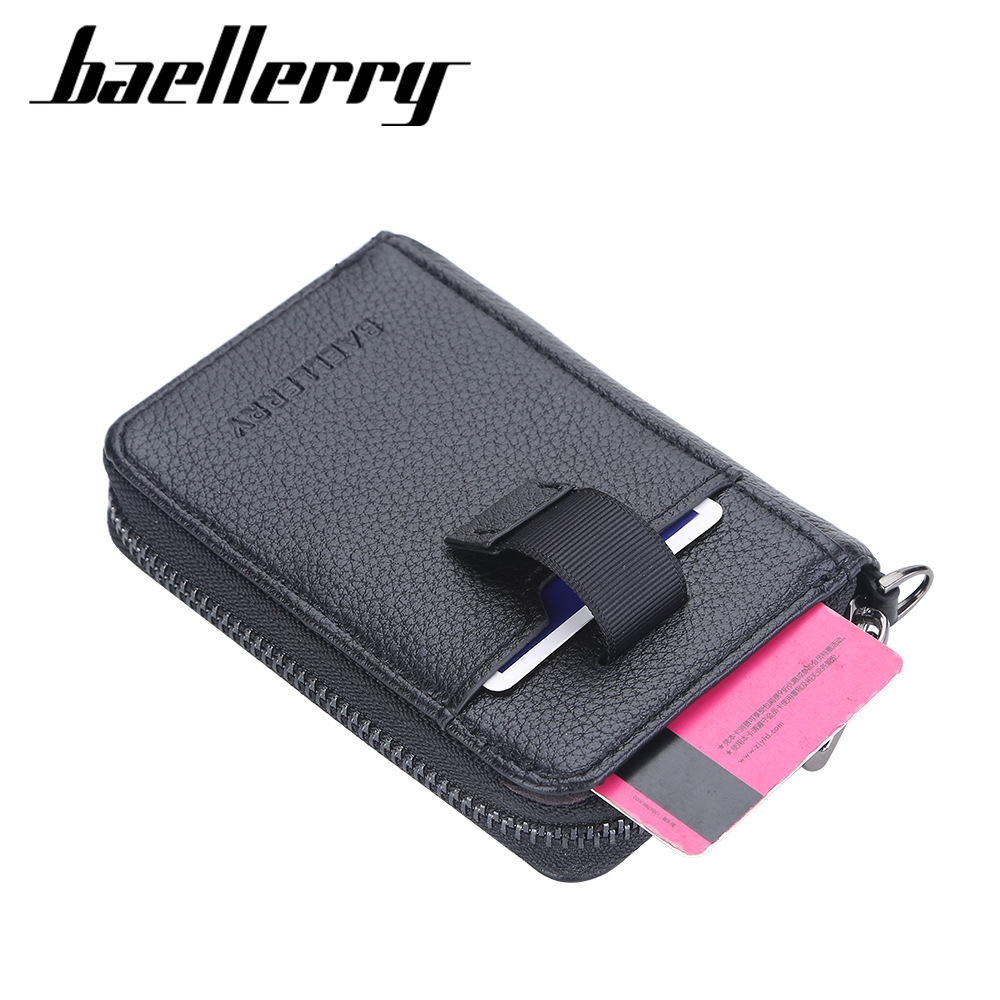 men's short retro wallet with zipper