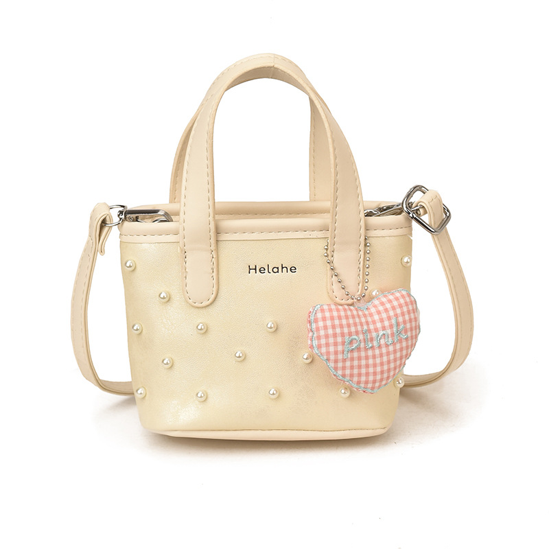 Sweet Pearl bolsas de hombro para niños y niñas, moda, colgantes de amor, bolsas portátiles para niñas, nuevas bolsas para niños transfronterizas