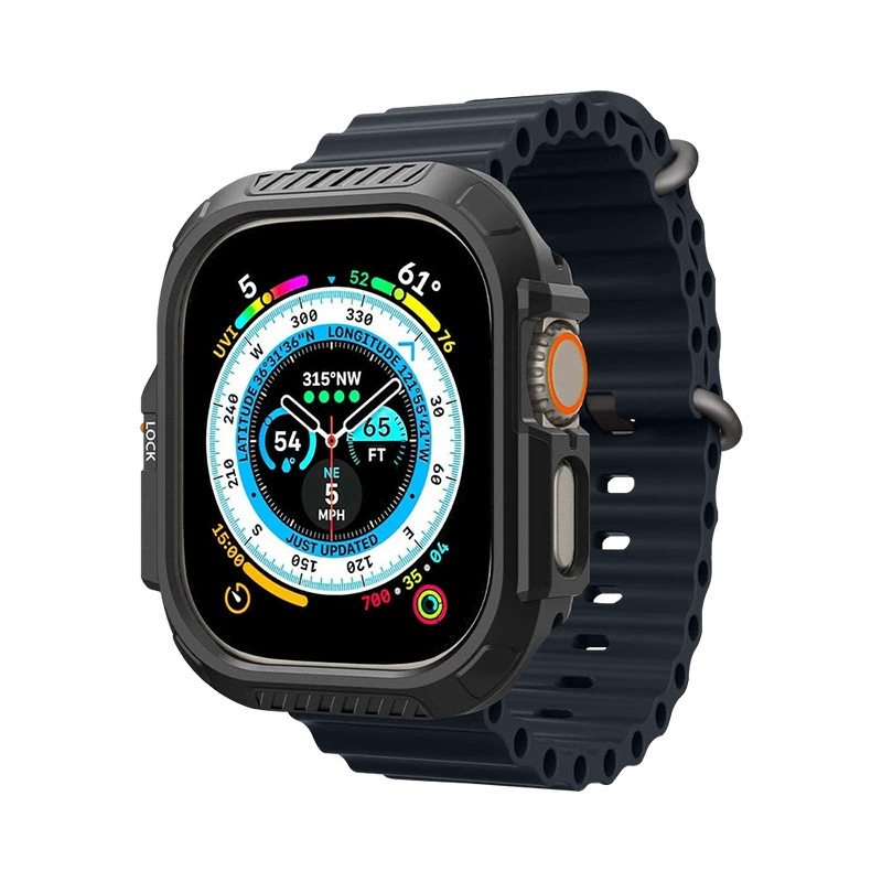 Новая модель подходит для Apple Watch iWTCAH9/8/7/6, защитный чехол Spige-LOCK FIT с жесткой застежкой для ПК.