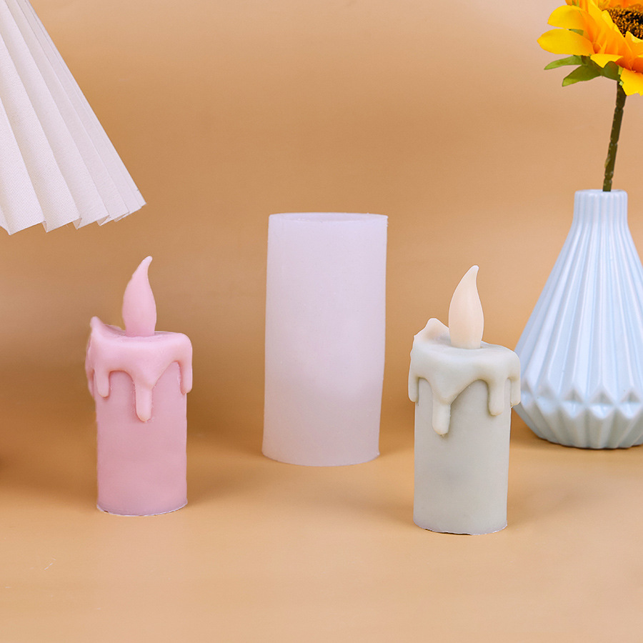 3D-форма для ароматерапии в виде длинной свечи, силиконовая форма для DIY-изделий, украшения из фондана, декоративная форма для выпечки тортов