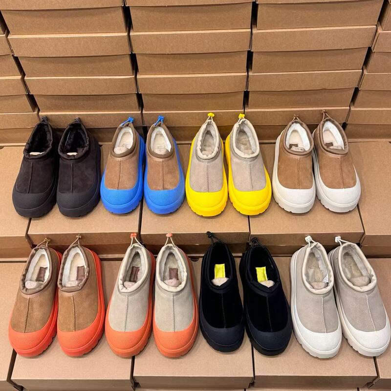 Sangpo Color Shell Tasman Wool Snow Boots Drawstring Slip-On Tasman Low-Cut Wool Snow Boots
