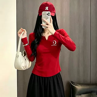 广场舞服装秋季新款印花长袖上衣女运动服显瘦休闲团队时尚舞蹈衣