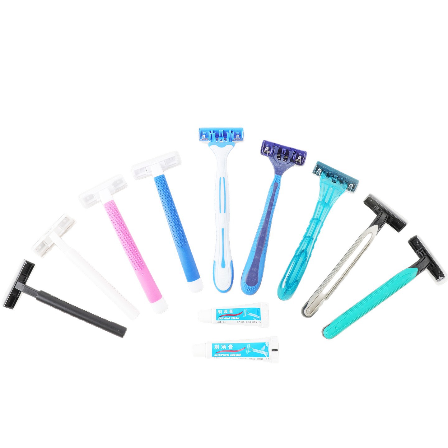 Máquina de afeitar desechable para hombres de acero inoxidable manual Máquina de afeitar para mujeres de viaje conjunto de paquetes individuales de hotel baño