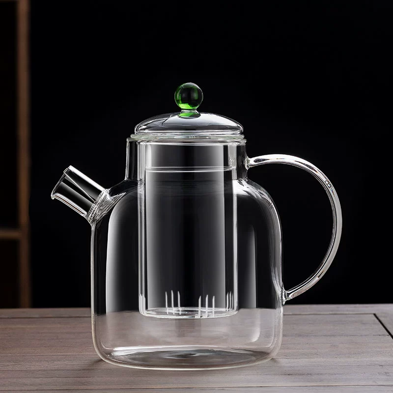 Glass teapot, capacious fruit flavored tea for home use, tea set