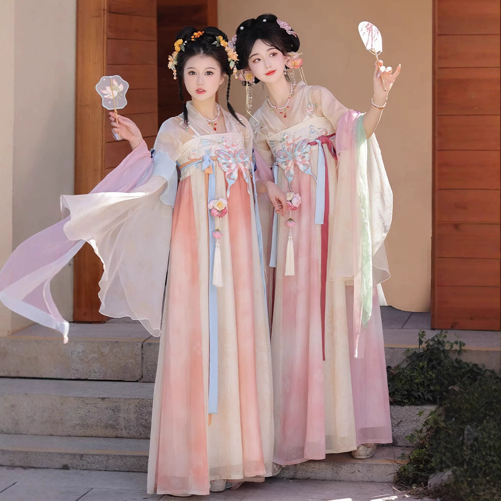 Оригинальная женская юбка династии Хань [Бабочка Фея] длиной до груди династии Тан с китайскими элементами, элегантный повседневный весенне-летний стиль