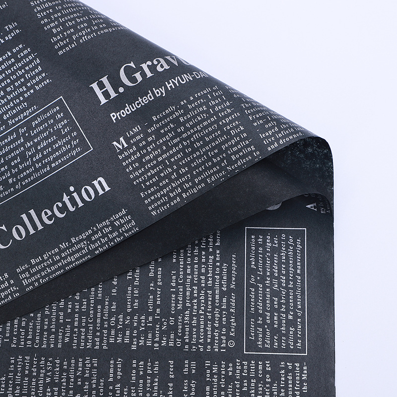 Retro papel Kraft periódico inglés papel de pera 20 piezas de revestimiento de embalaje material de embalaje de flores de papel