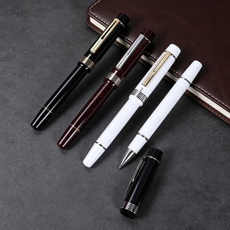Luxurious and high-end, with a substantial feel, this metal business pen features an engraved marble pattern and is perfect as a corporate office gift or a ballpoint pen