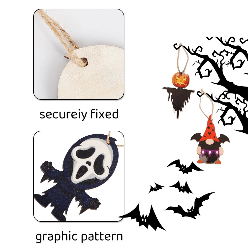 НовыйHalloween деревянный подвесной призрак череп тыква деревянная табличка подвеска призрак фестиваль украшение оловянная кость