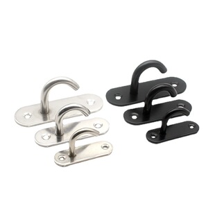 Stainless Steel Open Long Oval Buckle Hook Black Top Hook Sandbag Projection Curtain Roof Ceiling Fan Hook