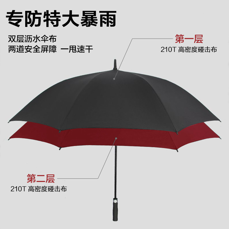 傘カスタマイズ二層自動ゴルフ傘、厚く強化された特大傘、長柄傘、大型ビジネス卸売|undefined