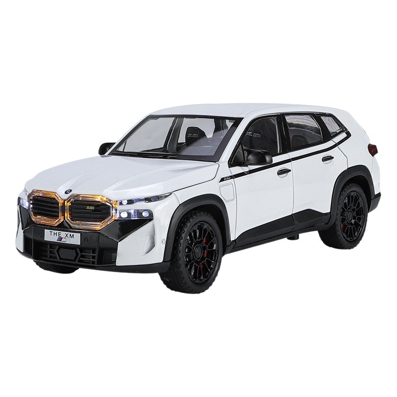 Weili aleación modelo de coche 1:24 baoma XM vehículo todoterreno Tire hacia atrás con luz efecto de sonido juguete coche música modelo Decoración