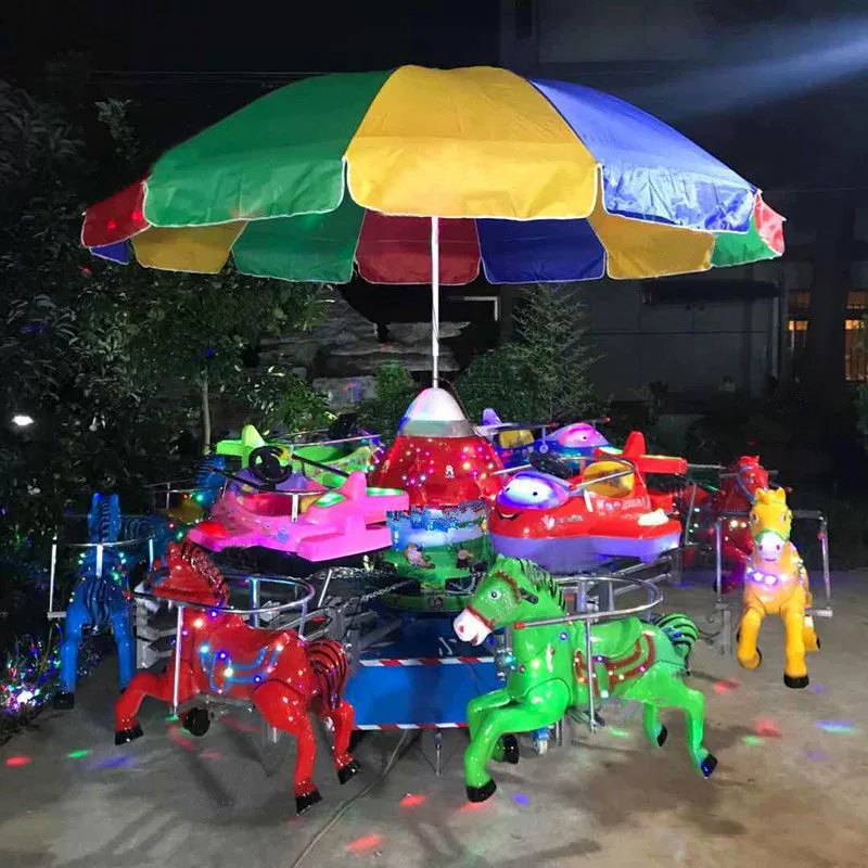 Квадратная карусель для улицы, большая электрическая качалка, детский аттракцион для ночного рынка, уличный киоск, подъемник для детей, вертолет, вращающаяся платформа, новая модель