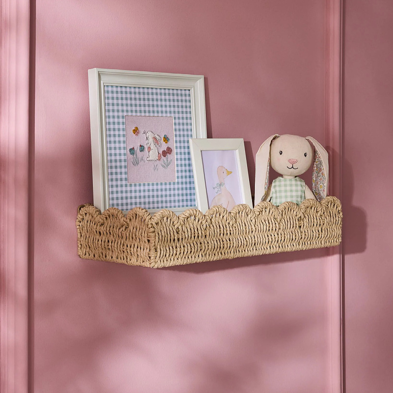 Cesta de almacenamiento de llaves de pared de cuerda de papel cesta de almacenamiento de juguetes de decoración residencial cesta de almacenamiento de artículos de tela de mano