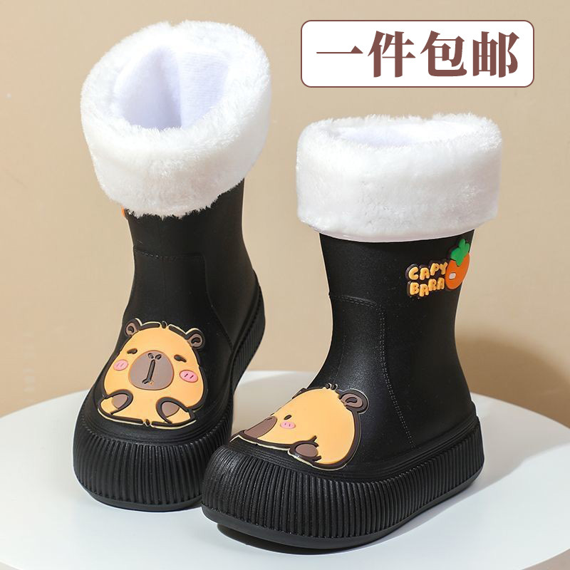 Zapatos de lluvia 2026 nuevos zapatos de agua de moda para mujeres padres e hijos de tubo corto antideslizante a prueba de agua y desgaste, zapatos de goma de lluvia image 14