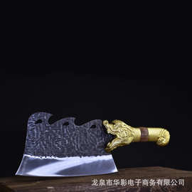 龙泉华影一件代发手工锻打菜刀料理刀厨师用刀