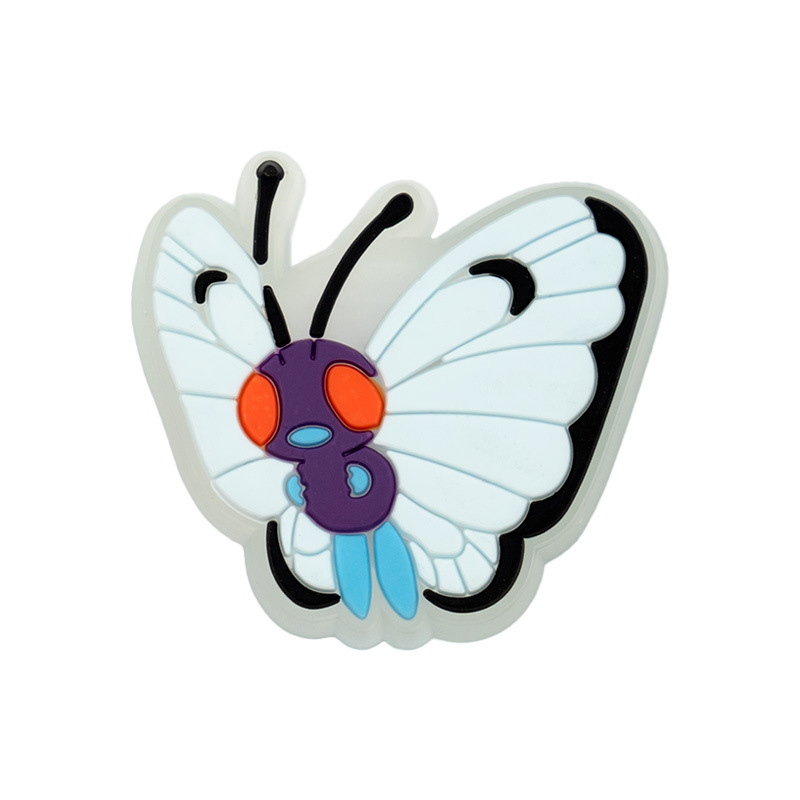 Nuevo agujero zapatos accesorios PVC zapato flor zapato hebilla LED parpadeante luz zapato flor hebilla impermeable dibujos animados Decoración Accesorios en stock