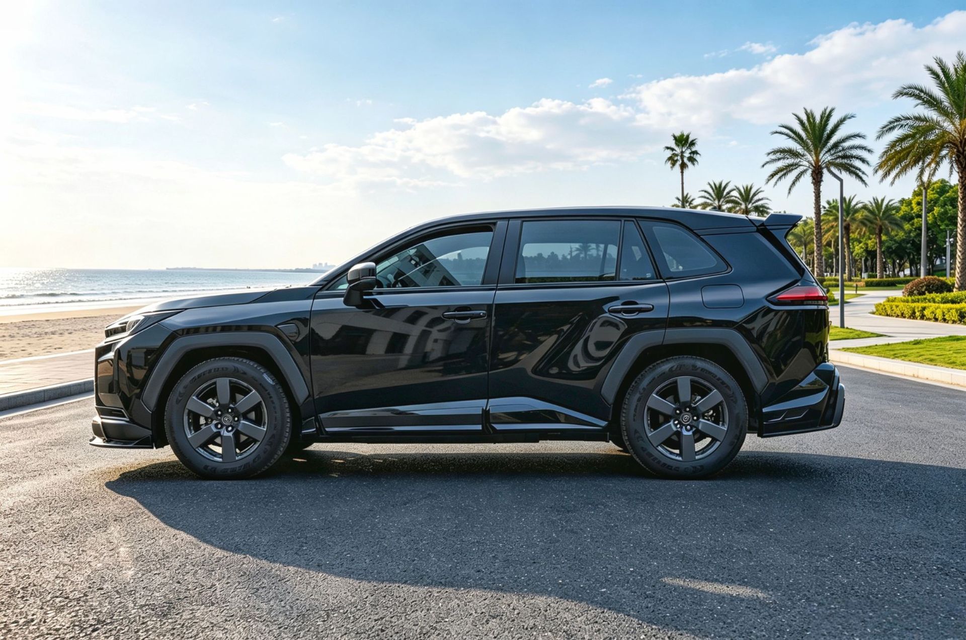 Suitable for 26 Models of Rav4, Rongfang, and Wildlander Modified Front Spoiler, Side Skirts, Rear Bumper, Roof Wing, Rear Diffuser, and Louvered Spoiler