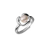 Design universal ring from pearl, silver 925 sample