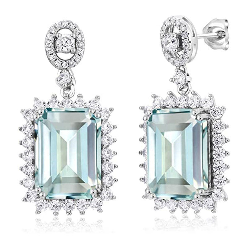 Pendientes cuadrados estilo princesa joyas de lujo elegantes_voghion.com
