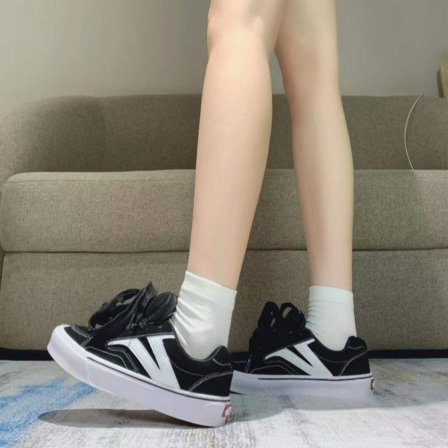 zapatos de pan americano de piel clásico retro baja zapatos de skate negro y blanco zapatos de hombre y mujer zapatos casuales de pareja