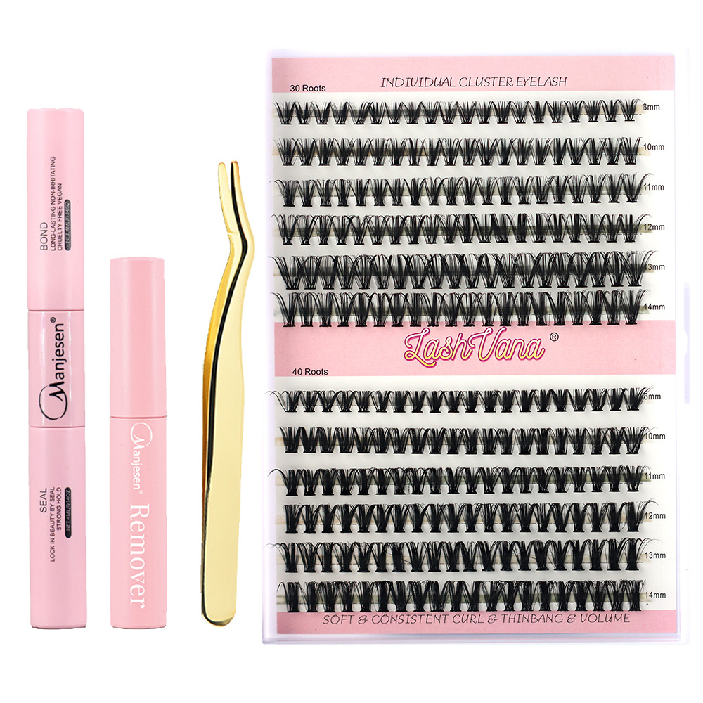 Kit de extensión de pestañas diy, cabello segmentado popular transfronterizo, pestañas postizas de gran capacidad, pestañas de injerto