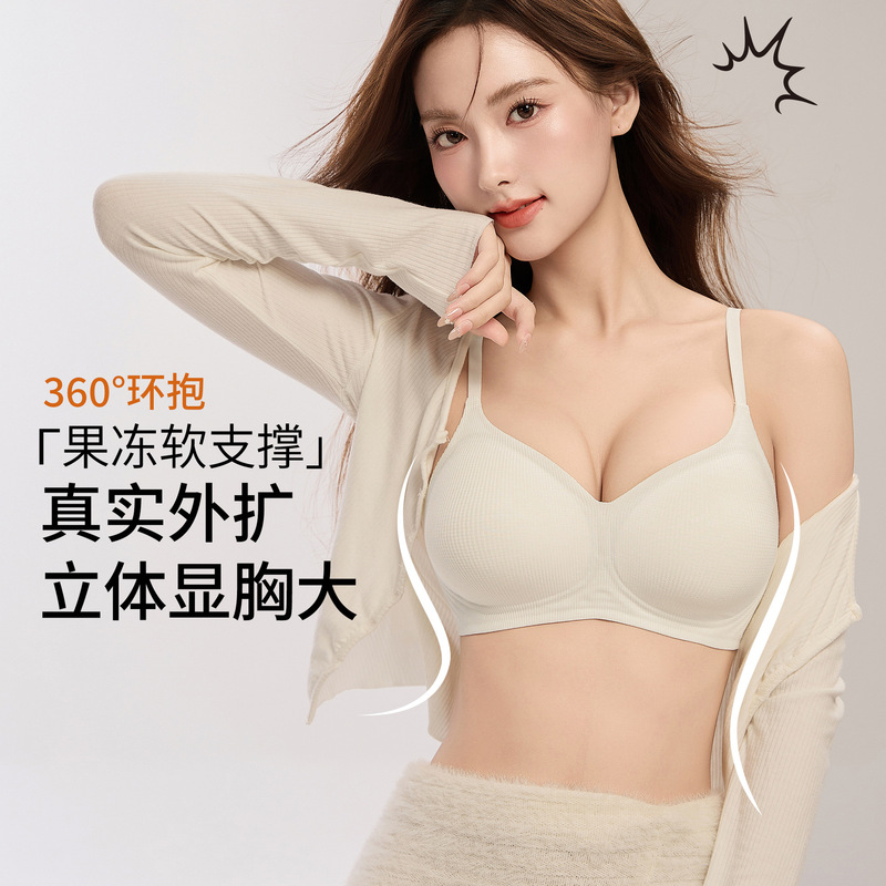 外扩型漫画胸内衣女小胸聚拢显大胸罩无痕收副乳防下垂固定杯文胸|undefined