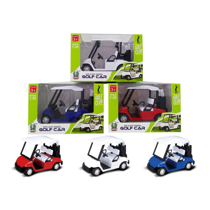 New Cross-Border Golf Cart Alloy Model Desktop Ornaments Souvenir Children's Pull-Back Car Toy Model