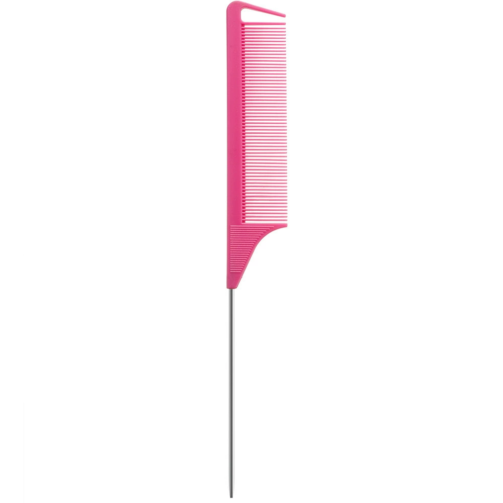 Расческа-распылитель Tail Comb (Jingyuan) из нержавеющей стали с ABS-ручкой, нескользящий заостренный хвост, многоцветная