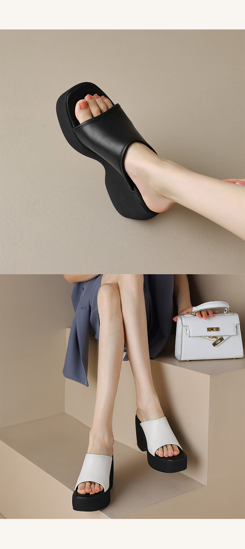 Dép sandal cao gót nữ hở mũi quai ngang đế dày siêu cao gót màu bạc — Màu đen, Màu trắng be, Màu bạc — 12/12