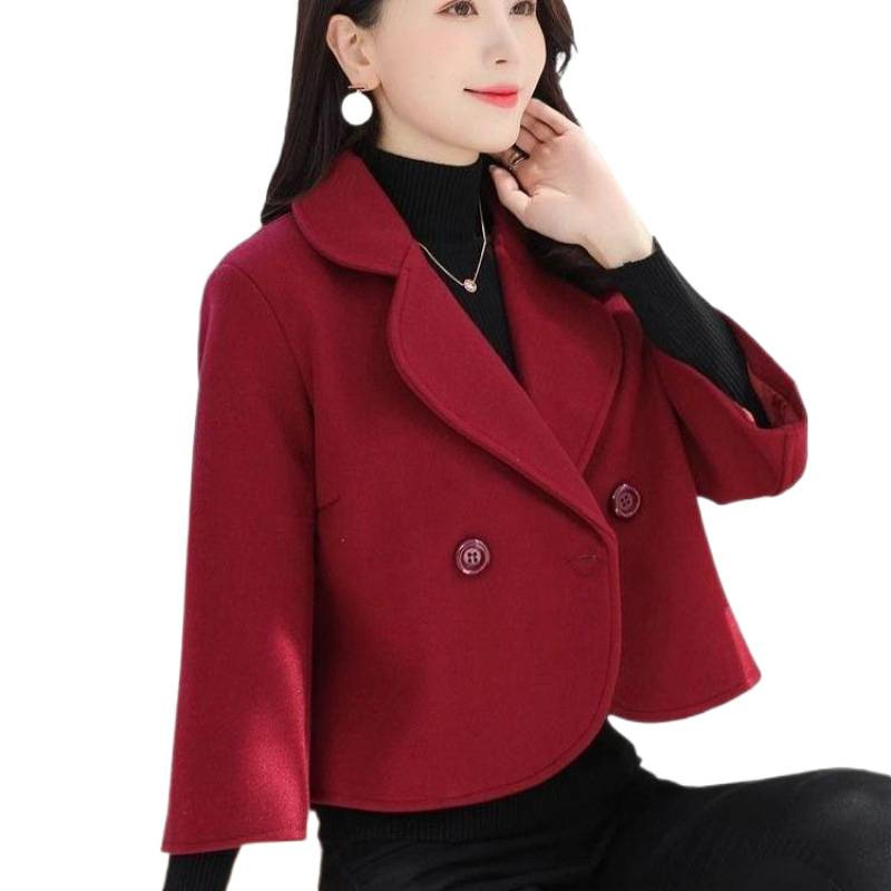 新款小西装短款外套女洋气2025春秋季韩版百搭小个子显瘦毛呢上衣|undefined