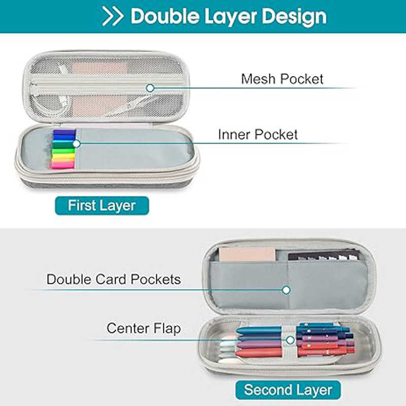 Pencil case, capacious stationery with zipper, storage system, school storage bag 2