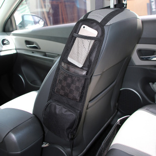 Cross-Border Supply Car Seat Storage Bag Car Seat Back Side Hanging Bag Storage Bag with Mesh Bag Manufacturer Supply