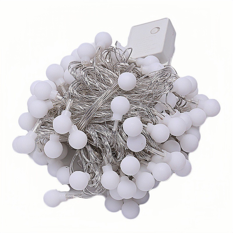 Lámpara de bola esmerilada LED cadena de decoración de cumpleaños de boda cadena de luz solar gypsophila decoración de vacaciones de Navidad al aire libre