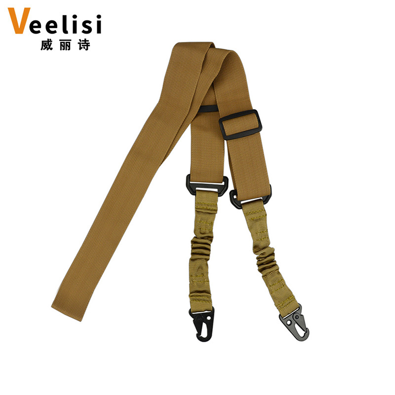 军迷多功能双点带任务绳CS战术背带挂带两点斜挎绳多功能户外枪绳|ru