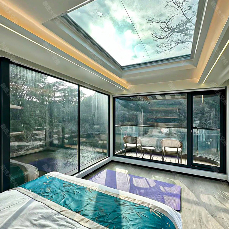 Casa Móvil Tipo Cápsula Espacial Rongjie, Alojamiento Exterior, Casa Contenedor Residencial, Solárium Personalizado para Exportación de Comercio Exterior