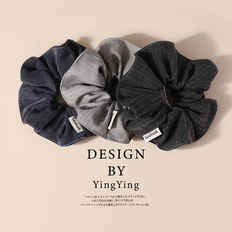 義烏工廠秋冬布藝大腸發圈女韓國高級感頭繩2024新款扎頭髮繩皮筋