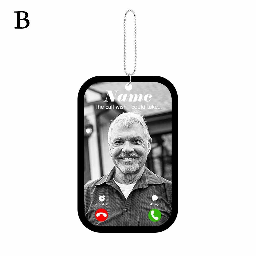 Acrylic Personalised Photo Keychain Flat Charm