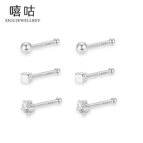 Silver earrings support pierced ears, simple and compact, full silver earrings, daily earrings