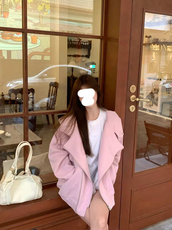 山东即墨卫衣美式外套女初秋2025新连帽巨好看宽松韩系小个子穿搭|undefined