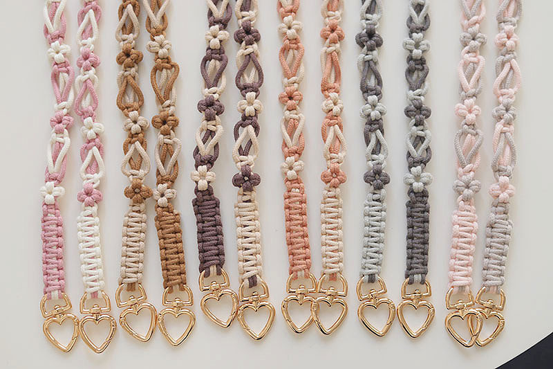 52g Weight Bag Strap Bag Accessories Type 1 Piece Quantity Holiday, Daily Occasion cotton rope Material Color Block Pattern Sweet Style 1 Piece Cotton Rope Color Block Bag Strap 无